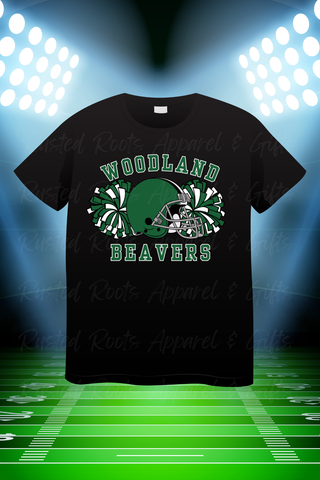 Beavers Football & Cheer Black T-shirt